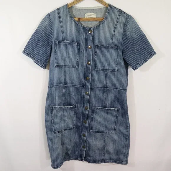 Current/Elliott Dresses | Current/Elliott Denim Patch Pocket Dress | Color: Blue | Size: M | Ourcatmagnus's Closet
